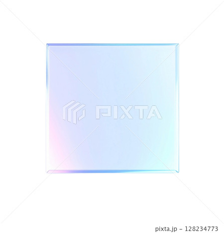 虹色に輝くフロストガラスのオブジェクト 虹色に輝くフロストガラスのオブジェクト 128234773