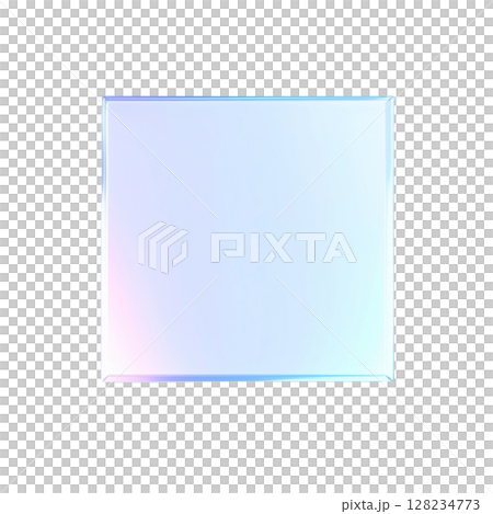 虹色に輝くフロストガラスのオブジェクト 虹色に輝くフロストガラスのオブジェクト 128234773