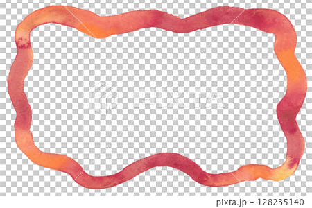 水彩畫框（粉紅色和橘色） 128235140