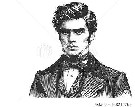 Serious Victorian Gentleman vector illustration Serious Victorian Gentleman vector illustration 128235760