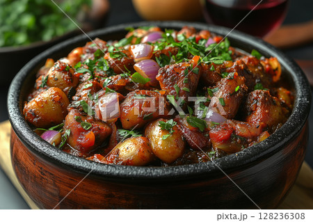Nigerian Nkwobi Spicy Cow Foot Dish Served In 128236308 Nigerian Nkwobi Spicy Cow Foot Dish Served In 128236308