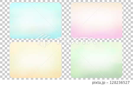 Rounded square background 4-color set Transparent background Rounded square background 4-color set Transparent background 128236527