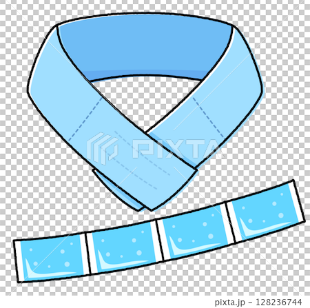 頸部冷卻器，預防中暑，涼爽頸環 128236744