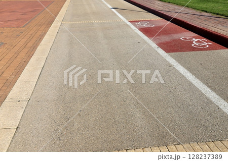 Road markings in Israel Road markings in Israel 128237389