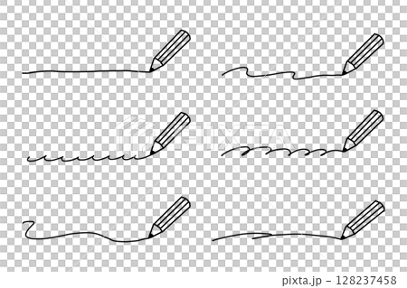 簡單的手繪線條插畫集-鉛筆、黑色 簡單的手繪線條插畫集-鉛筆、黑色 128237458