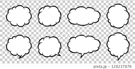 Vector illustration set of lively comic speech bubbles Vector illustration set of lively comic speech bubbles 128237876