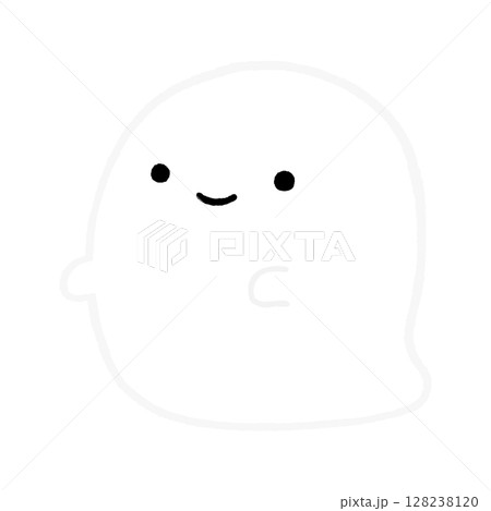 かわいいお化けのイラスト　ベクター 128238120