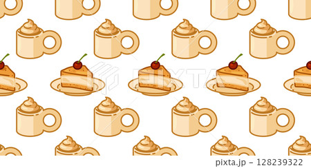 Self-Care Dessert Seamless Pattern Self-Care Dessert Seamless Pattern 128239322