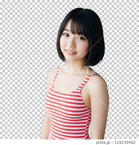 Girl illustration material 128239402