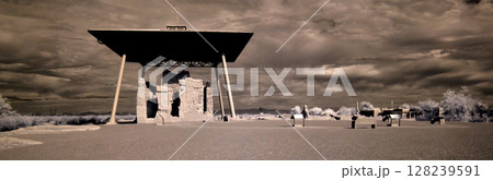 Panorama Casa Grande National Monument Infrared Sepia Tone 128239591