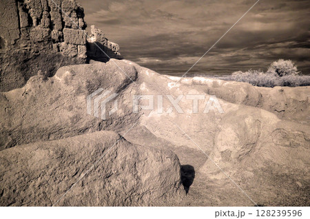 Casa Grande National Monument Infrared Sepia Tone Casa Grande National Monument Infrared Sepia Tone 128239596