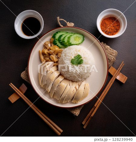Hainanese Chicken Rice A Savory Treasure 128239940