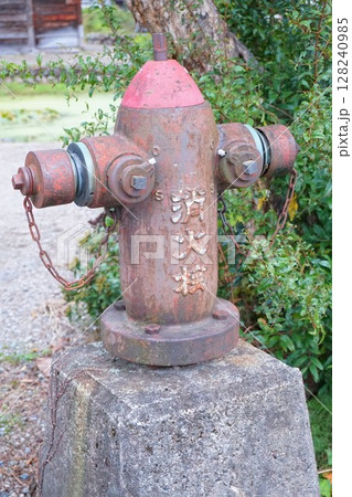 消火栓 荻町合掌造り集落 世界文化遺産 白川郷 茅葺 消火栓 荻町合掌造り集落 世界文化遺産 白川郷 茅葺 128240985