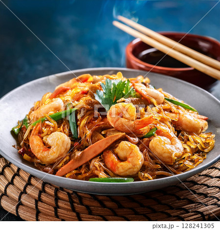 Smoky Stir-Fried Char Kway Teow Delight 128241305