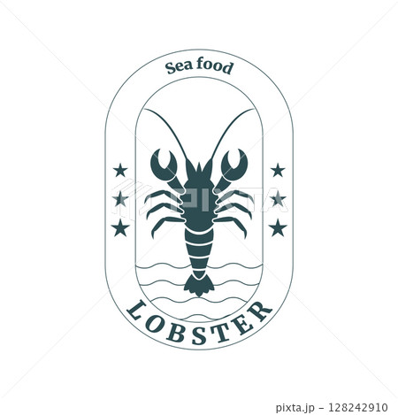 Vintage lobster logo Vintage lobster logo 128242910