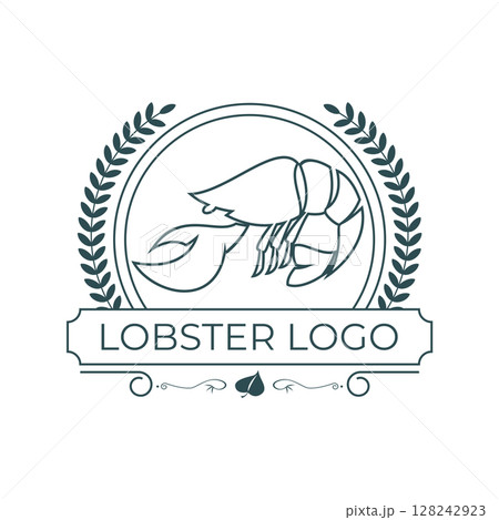 Vintage lobster logo Vintage lobster logo 128242923