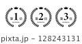 ランキングアイコン ベスト3 シンプル ベクター素材 128243131