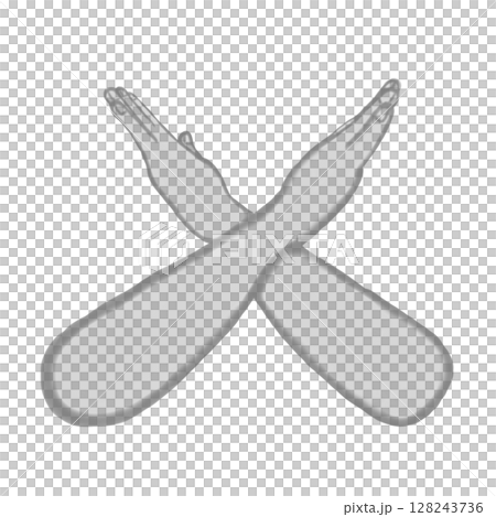 Cross gesture (gray) Cross gesture (gray) 128243736