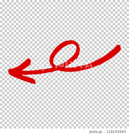 Hand drawn arrow illustration. Red vector for direction pointers. 128243884