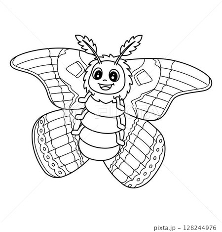 Insect Atlas Moth Animal Isolated Coloring Page Insect Atlas Moth Animal Isolated Coloring Page 128244976