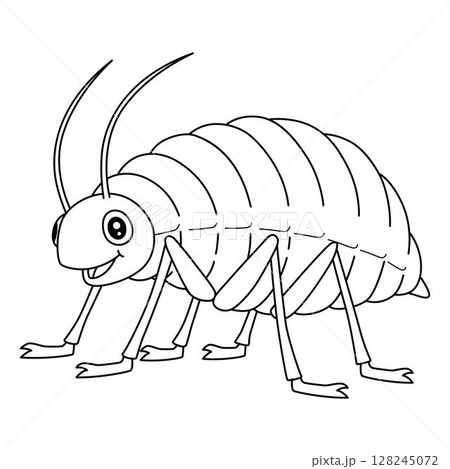 Insect Aphid Animal Isolated Coloring Page  128245072
