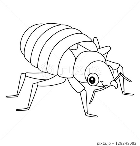 Insect Bed Bug Animal Isolated Coloring Page  128245082