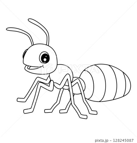 Insect Red Fire Ant Animal Isolated Coloring Page  128245087