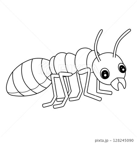Insect Termite Animal Isolated Coloring Page  128245090
