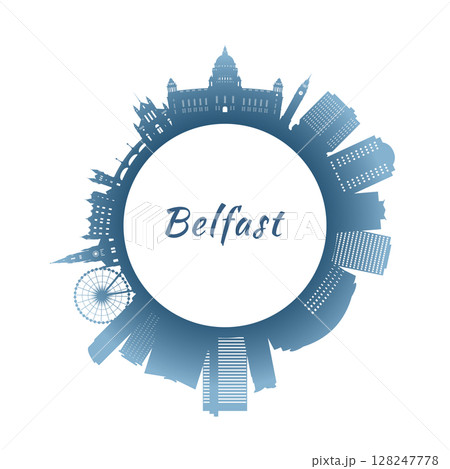 Belfast skyline with colorful buildings. Belfast skyline with colorful buildings. 128247778