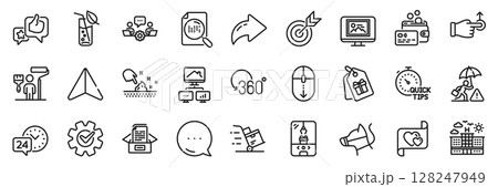 Cogwheel, Documents box and Search file line icons pack. Share, Message, Paper plane icons. Delivery cart, Teamwork, Painter web icon. Skin moisture, Risk management, Hotel pictogram. Vector Cogwheel, Documents box and Search file line icons pack. Share, Message, Paper plane icons. Delivery cart, Teamwork, Painter web icon. Skin moisture, Risk management, Hotel pictogram. Vector 128247949