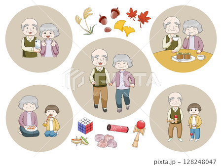 敬老の日 イメージイラスト 128248047