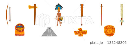 Maya Traditional Culture Symbol and Attribute Vector Set Maya Traditional Culture Symbol and Attribute Vector Set 128248203