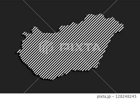 Abstract map of Hungary, parallel grey lines 128248245