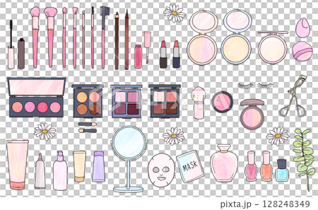一套化妝工具圖 128248349