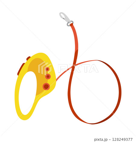 Dog accessory shop icon. Dog leash. Petshop supermarket. Pet accessory. Vector illustration in flat style clip art 128249377