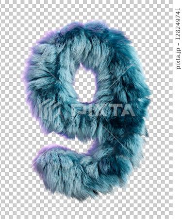 Blue Fur Styled Into Bold Letter X Isolated on White Background Blue Fur Styled Into Bold Letter X Isolated on White Background 128249741