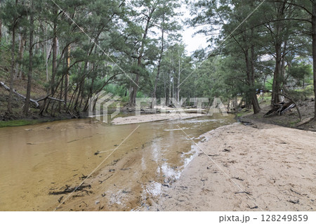 The Capertee River running at low levels in the Wollemi National Park The Capertee River running at low levels in the Wollemi National Park 128249859