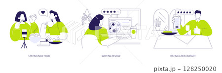 Food critic isolated cartoon vector illustrations se Food critic isolated cartoon vector illustrations se 128250020