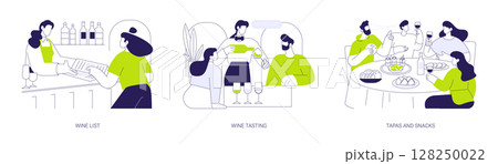 Wine bar isolated cartoon vector illustrations se 128250022