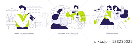 Cocktail bar isolated cartoon vector illustrations se 128250023