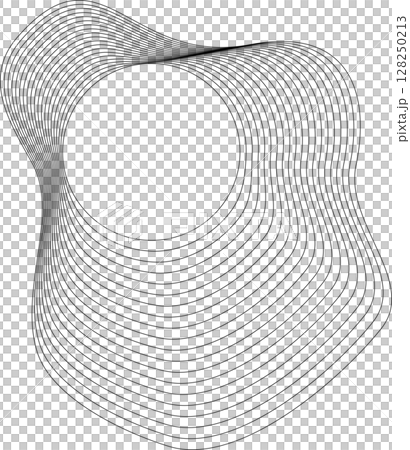 Flowing wave lines circle frame. Design liquid shapes 128250213