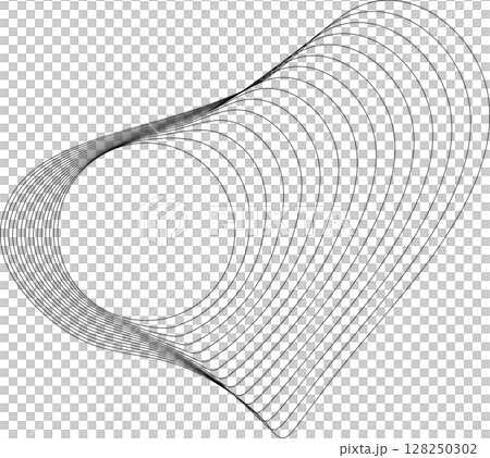 Flowing wave lines circle frame. Design liquid shapes Flowing wave lines circle frame. Design liquid shapes 128250302