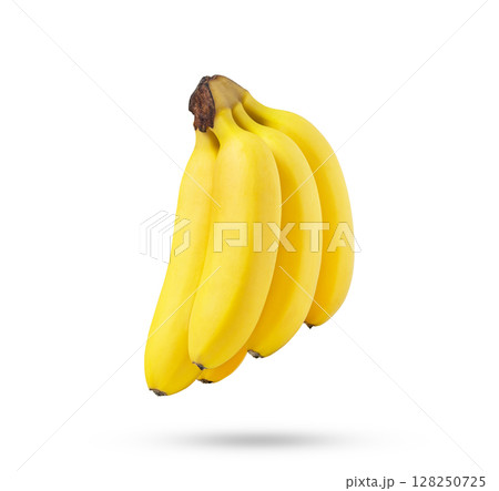Bunch of levity bananas isolated. Ripe fresh banana isolated. Bunch of levity bananas isolated. Ripe fresh banana isolated. 128250725