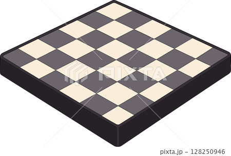 チェス盤チェック模様タイルのイラスト 128250946