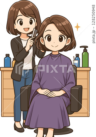 美容院のイラスト 美容院のイラスト 128250948