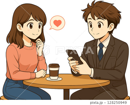 お見合いのイラスト 128250949