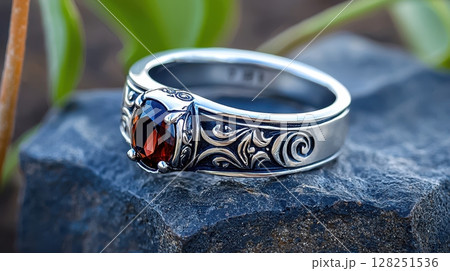 Beautifully Designed Tourmaline Ring with Intricate Detailing and Elegance 128251536