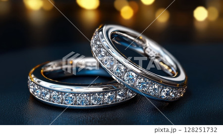 Elegant Diamond Hoop Earrings in Full Circle Design with Sparkling Detail 128251732