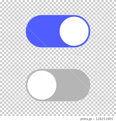 シンプルなトグルボタンのベクターイラスト_31 シンプルなトグルボタンのベクターイラスト_31 128251905