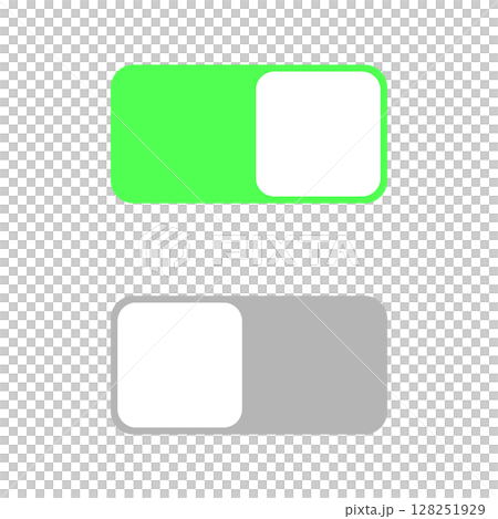シンプルなトグルボタンのベクターイラスト_55 シンプルなトグルボタンのベクターイラスト_55 128251929